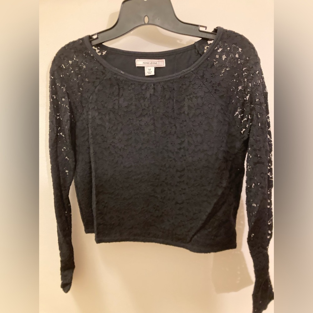 Adam Levine Black Lace Blouse